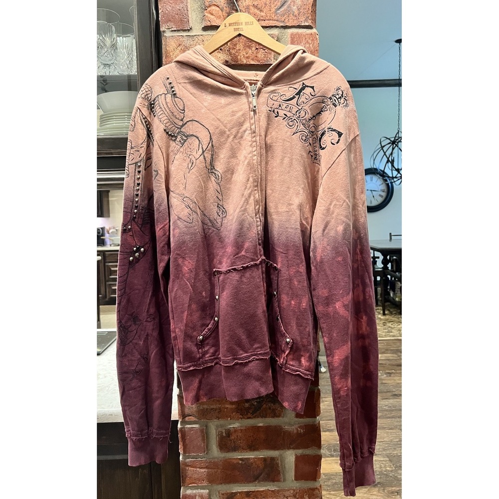 Key Closet Men's/Womens Zip up hoodies Made in USA Pink Auburn Medium